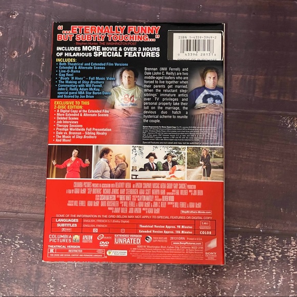 “Step Brothers” 2 disc unrated widescreen - Picture 4 of 4